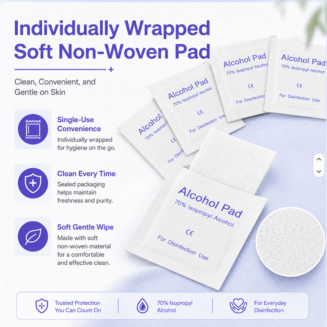 70% Isoproply alcohol pads - 100 pads